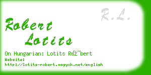 robert lotits business card